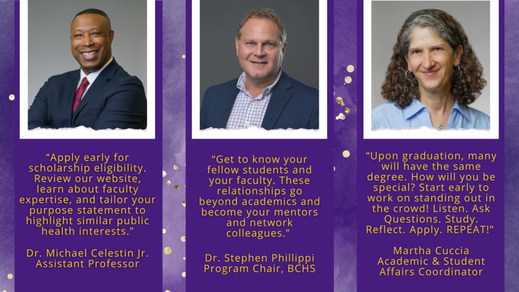 Advice from Faculty About Studying at LSU School of Public Health